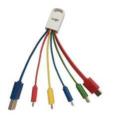 USB 充電ケーブル キーホルダー ファイブインワン マルチ USB IOS マイクロ USB および Type-C Android データケーブルに適しています