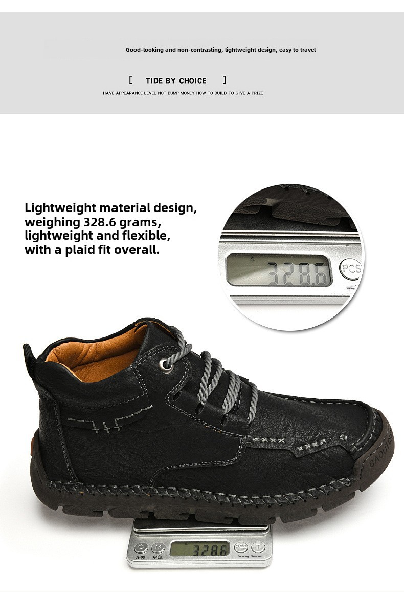 Warm Winter Work Boots For Men High-top Leather Martin Boots_voghion.com