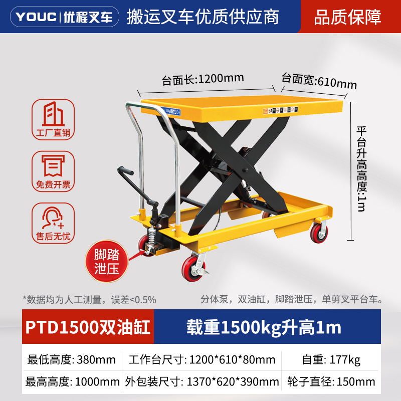 plataforma elevadora tipo tijeras móvil plataforma hidráulica manual carretilla elevadora molde camión de transporte remolque de plataforma elevadora