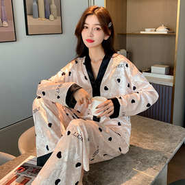 睡衣女 女款钻石绒M-XXL四码 冬季 时尚家居服套装
