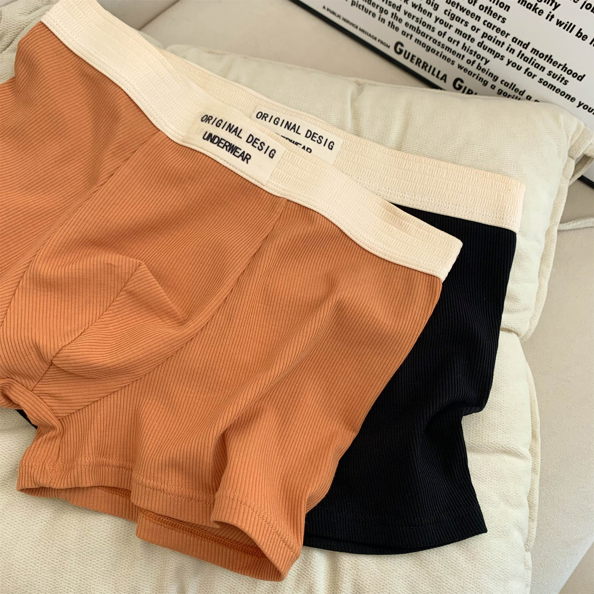 5A grado antibacteriano ropa interior de los hombres ropa interior de algodón puro antibacteriano entrepierna suelta cómoda transpirable hombres boxeadores pareja estilo