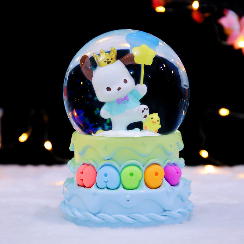 新商品の女の子の魔カードの少女の雪の水晶のボールの寝室の発光の光る装飾品の置物の代行|undefined