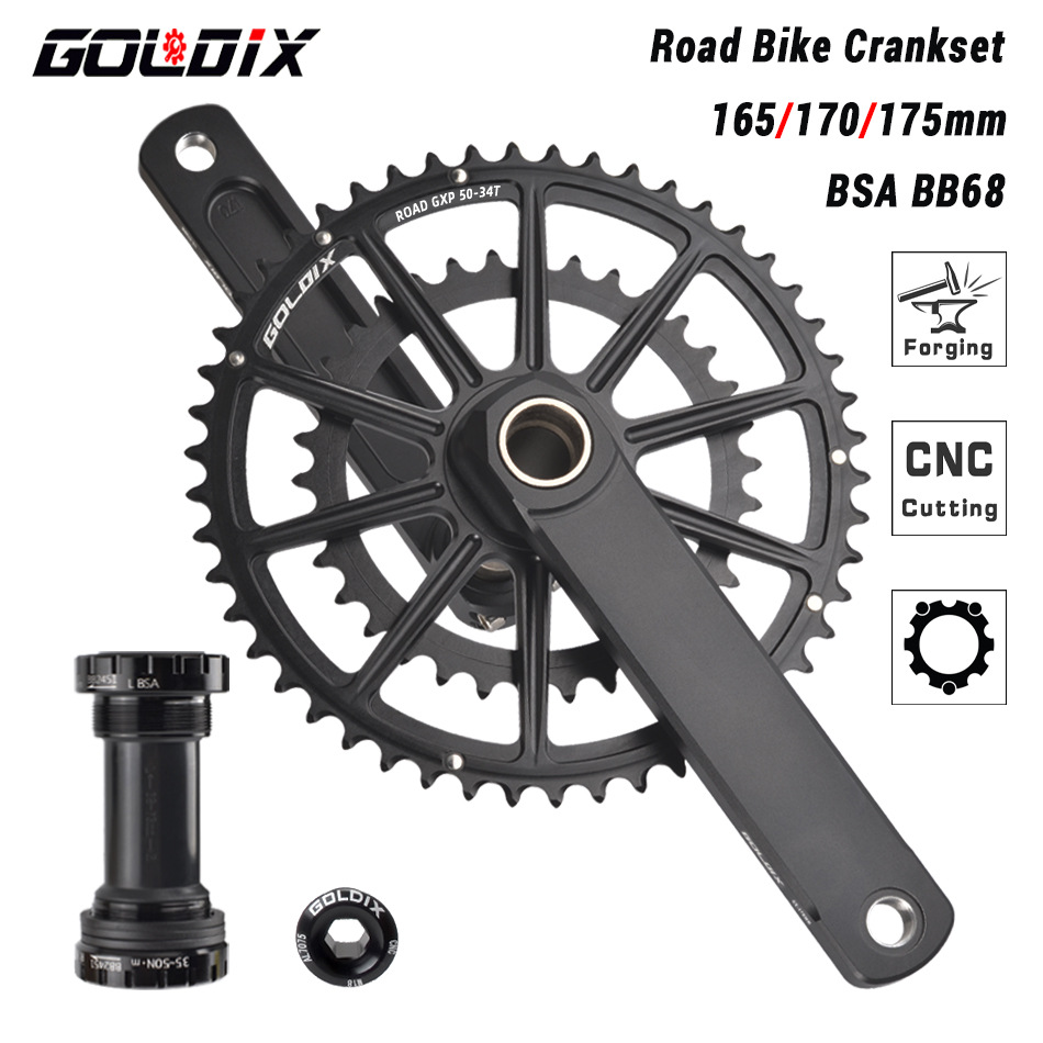 Goldix Road Bicycle Gxp Crank Crankset 20/22 Speed 50-34T/53-39T Integrated Double Disc Cycling