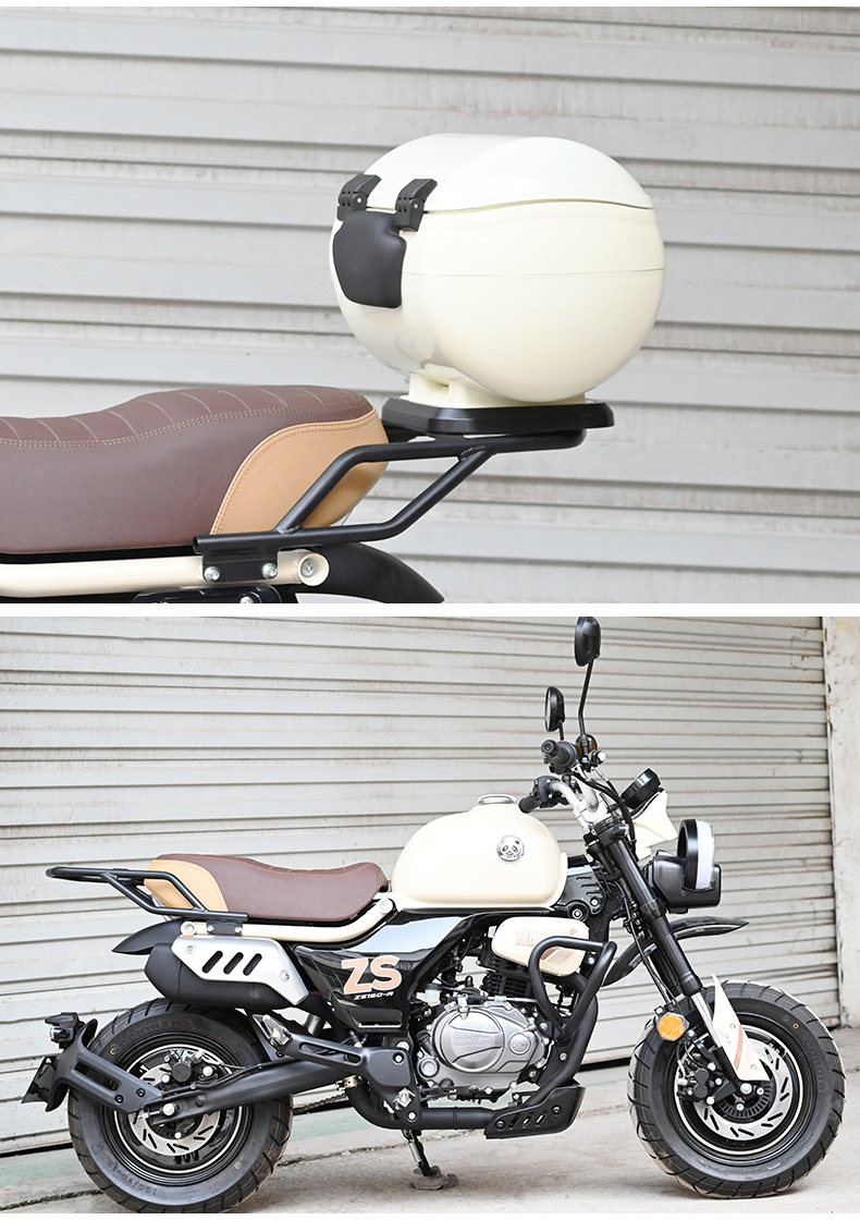 Suitable for Zongshen Dundun mini rear shelf rear backrest gas tank tail box leather tail bag motorcycle modification accessories