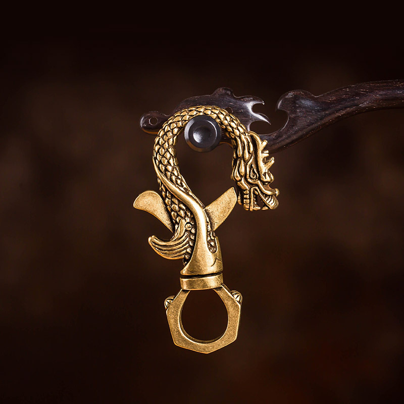 Brass faucet car key chain retro Chinese style men's fashion motorcycle key chain ring personalized creative high-grade Brass faucet car key chain retro Chinese style men's fashion motorcycle key chain ring personalized creative high-grade