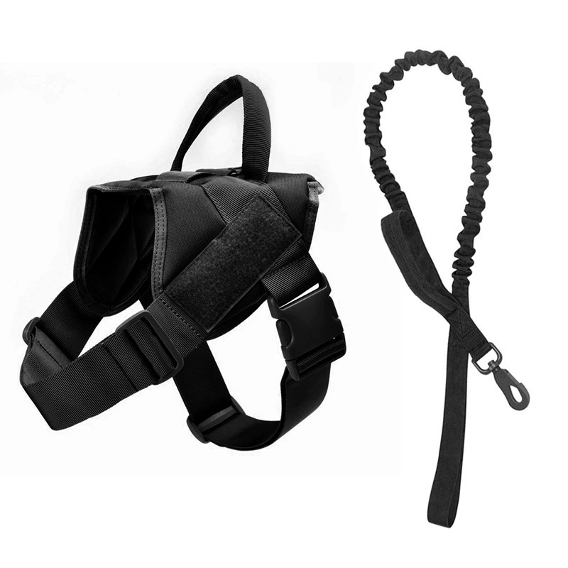 Тактический нагрудный ремень для собак K9 Нагрудный ремень Тяговая веревка Открытый водоотталкивающий нагрудный ремень для собак Средняя и большая собака Тактический нагрудный ремень