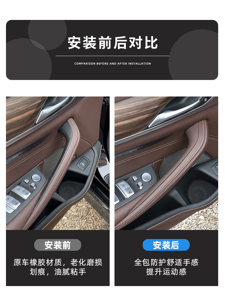 Suitable for BMW 5 Series interior door handle 525li 530li cross-border foreign trade door handle G30 car protective cover