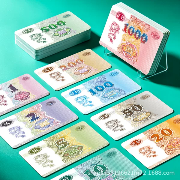 Thickened special chips for chess and card games, double-sided frosted plastic mahjong tiles, waterproof and wear-resistant tokens