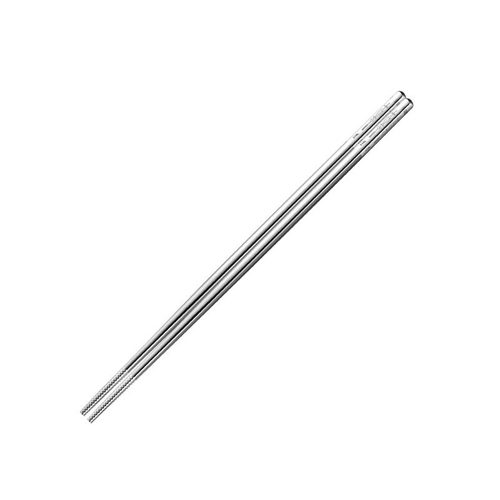 316 stainless steel chopsticks household non-slip and anti-mold square head chopsticks with fish and half square chopsticks every year, gift set of ten pairs