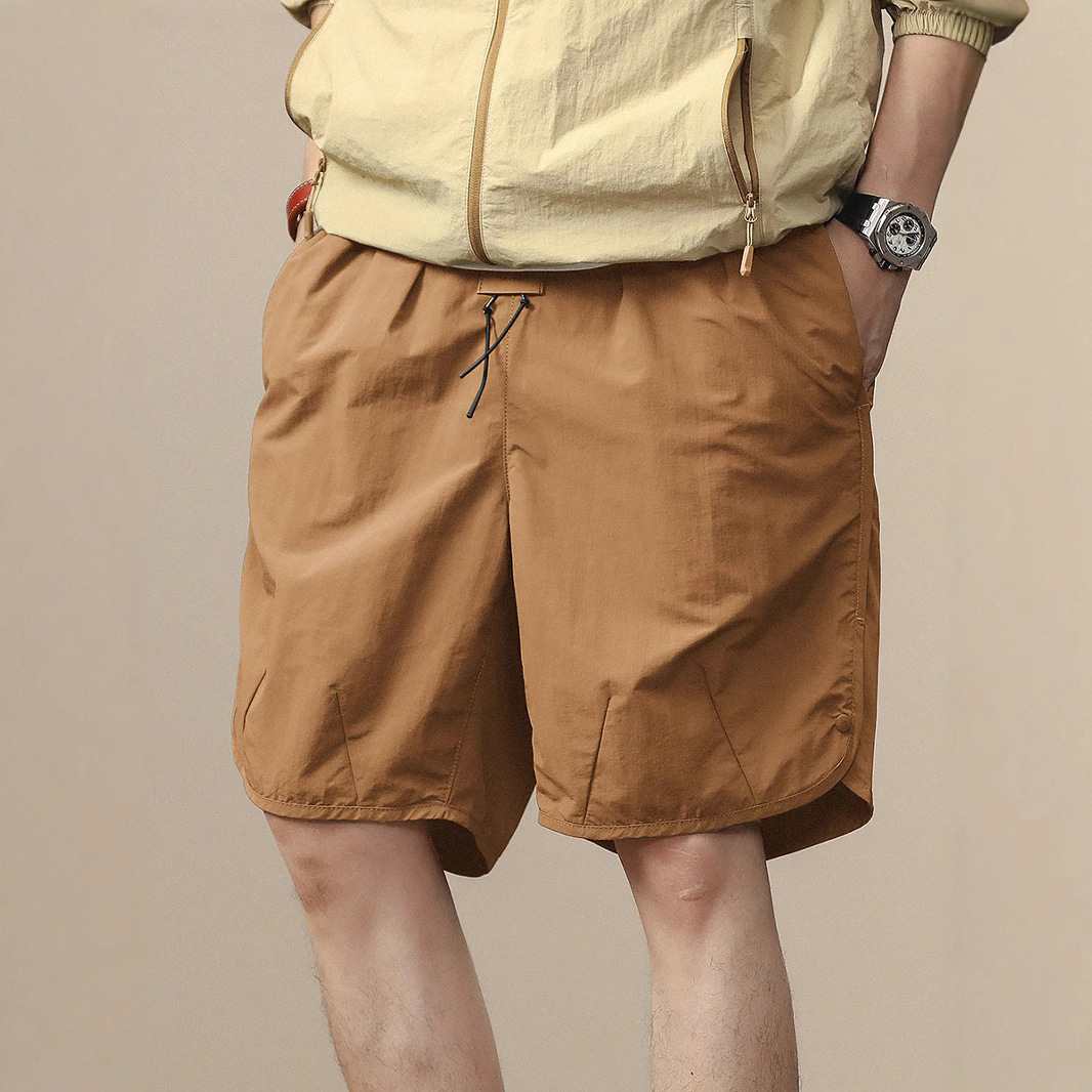 Quick-Drying Cargo Shorts Men's Summer New Casual Five-Point Pants Men's Loose Mid-Pants Military Green Sports Pants Men's