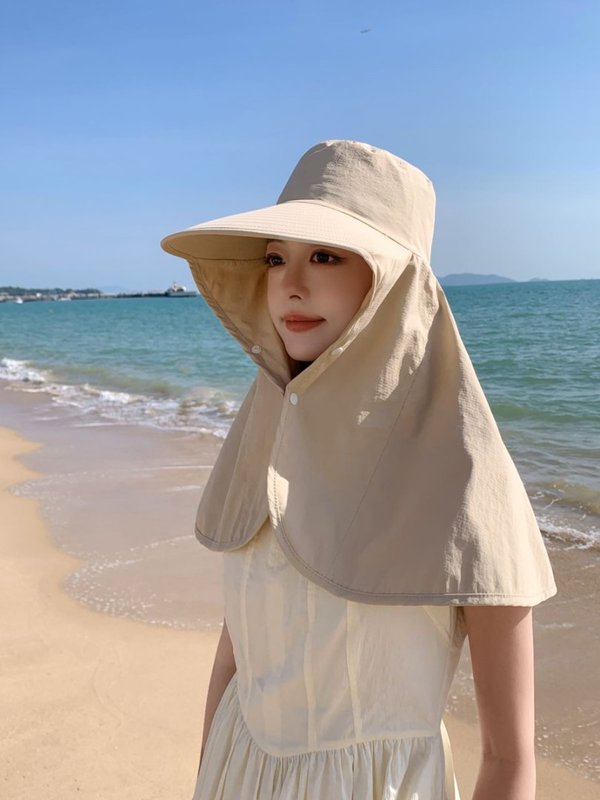 新型の大きいマントの日焼け止めの日よけの漁師の帽子の子供の夏の屋外の大きい軒は顔を覆います。|undefined