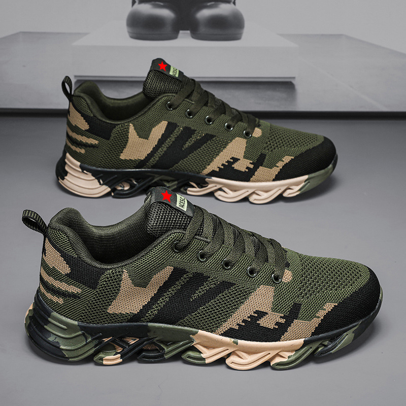 2023 nuevas mujeres y hombres con el mismo estilo, zapatos de entrenamiento de montañismo al aire libre de primavera, invierno, zapatos de entrenamiento de entrenamiento militar para estudiantes, zapatos de seguro laboral en el sitio de construcción