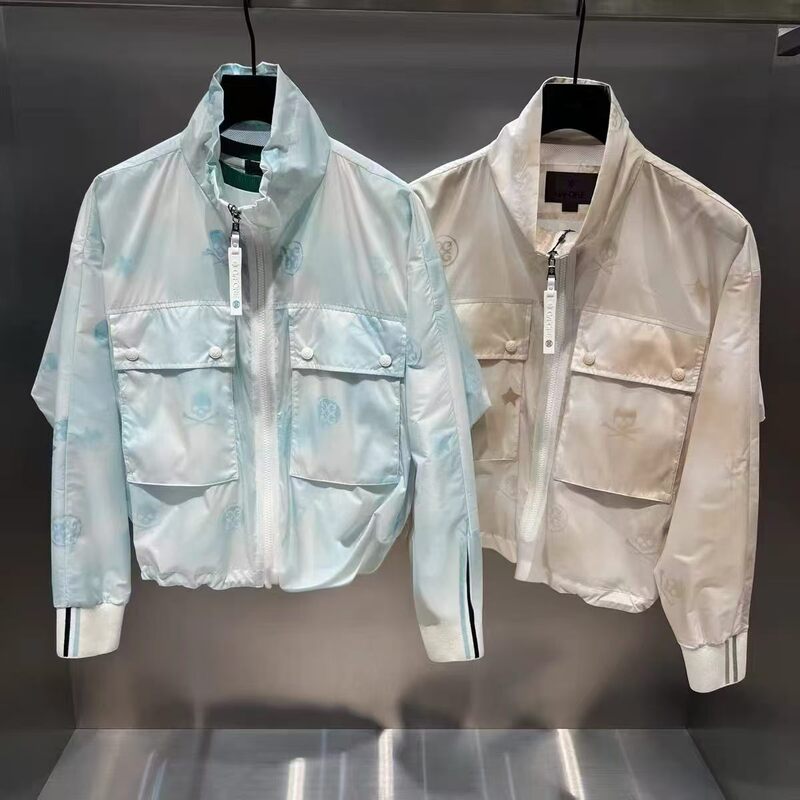 Korean Style Golf Women's Fashion Stand-Up Collar Thin Jacket Outdoor Casual Windbreaker Summer Cool Long-Sleeved Jacket Korean Style Golf Women's Fashion Stand-Up Collar Thin Jacket Outdoor Casual Windbreaker Summer Cool Long-Sleeved Jacket