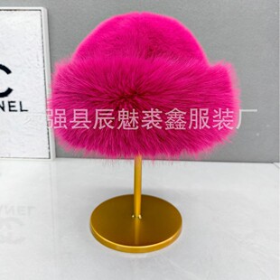 Qingqing 2025 New Autumn and Winter Thickeneded Imitation Fur Ethnic Style Mongolian Hat High-End Fisherman Hat Plush Hat