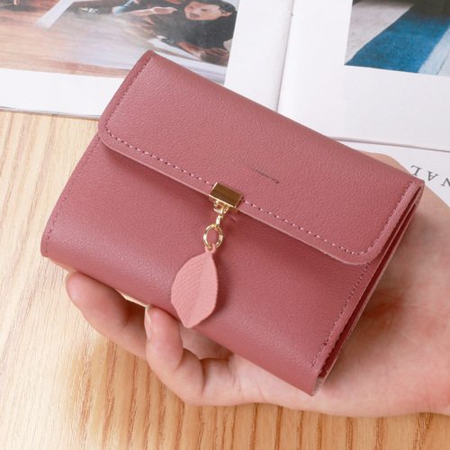 2020 New Korean Style Minimalist Small Wallet Tri-Fold Coin Pocket Money Clip Wallet Cross-Border Short Wallet for Women