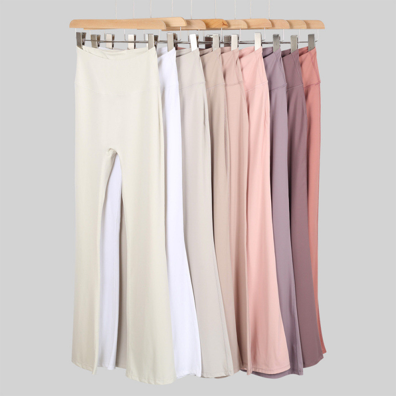 In-Stock Lulu Original High-Waisted Flared Pants, Slightly Flared Long Pants, Tight-Fitting, Tummy Control, Figure-Flattering, Sporty, Slimming, High-Elastic Yoga Pants