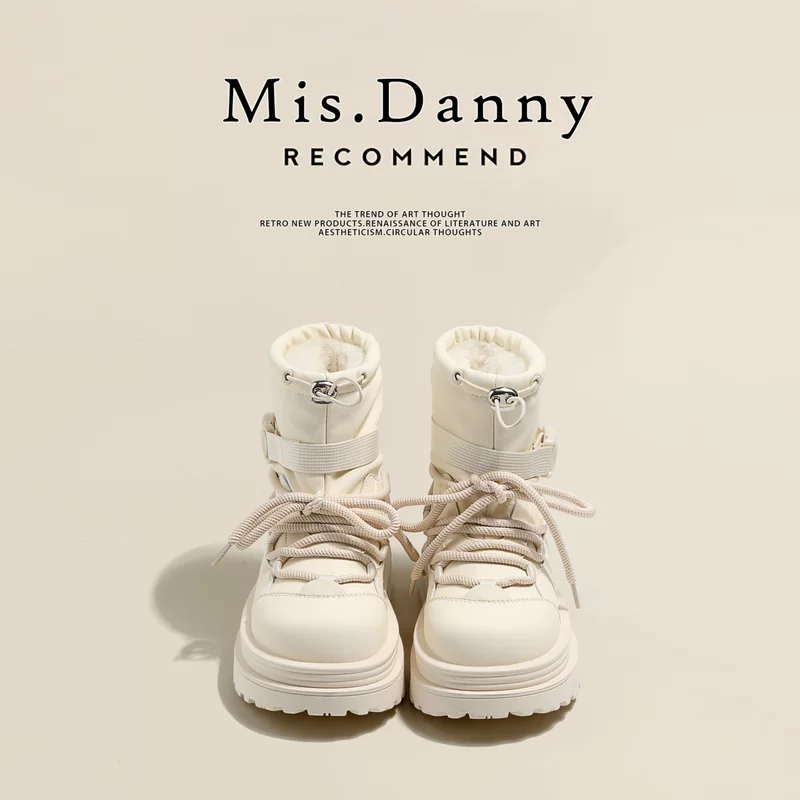 Martens, warm non-slip shoes platform, low boots
