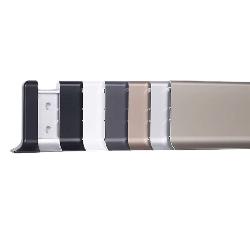 Линия плинтуса из алюминиевого сплава, защелкивающаяся линия для ног, Алюминиевый ультратонкий металлический плинтус, угловая кромка, оптовая продажа