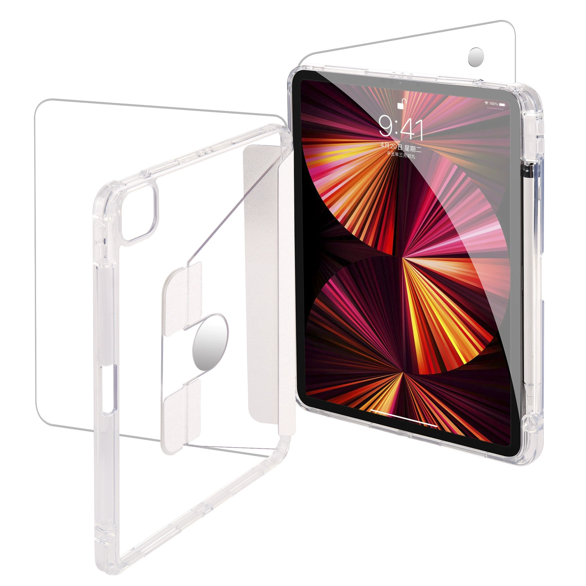 Защитная крышка для iPad 2024 года Air6 All-inclusive 10-й поколения прозрачная 11-дюймовая 720 вращающаяся линия ремня iPad защитное покрытие