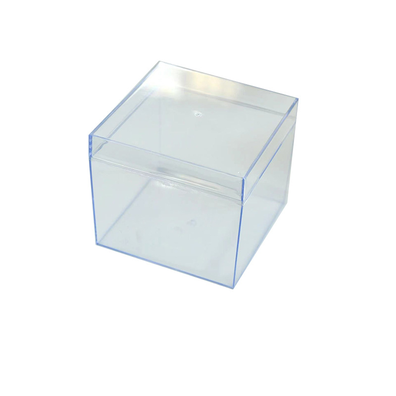 Caja de sellado de alta transparencia cuadrada chocolate dulces caja de boda PS caja de embalaje de plástico