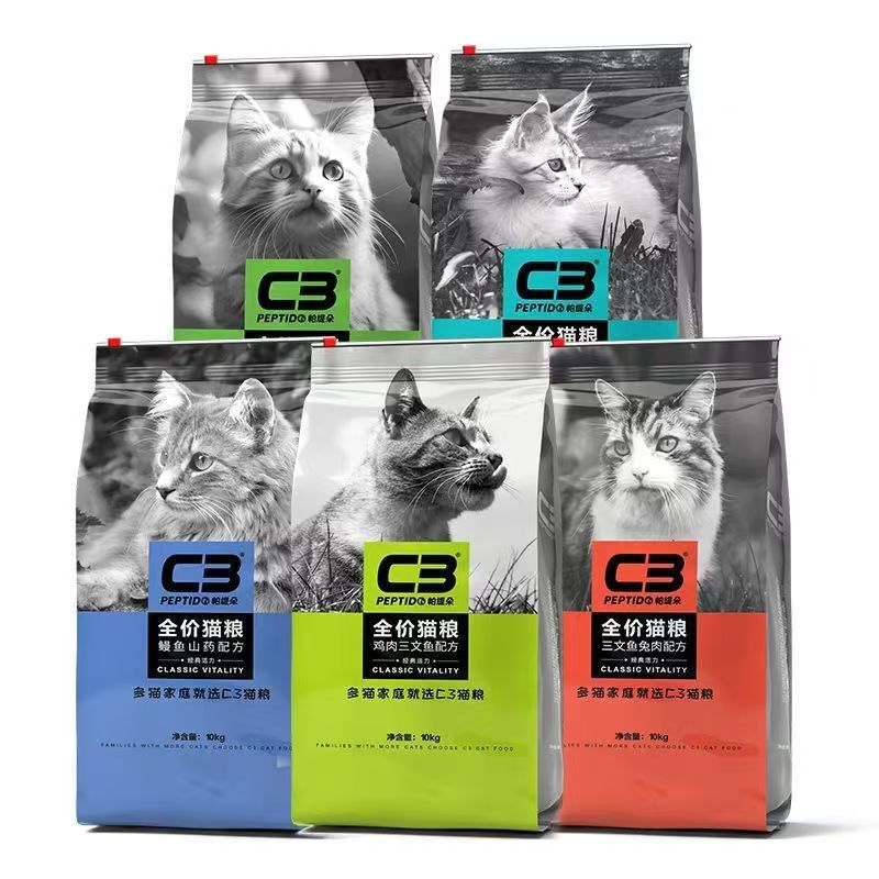 C3 Patido Cat Food 10kg, Full-Price Grain-Free Vitality Series, Nutritious and Weight-Increasing, Stock-Up Pack C3 Patido Cat Food 10kg, Full-Price Grain-Free Vitality Series, Nutritious and Weight-Increasing, Stock-Up Pack