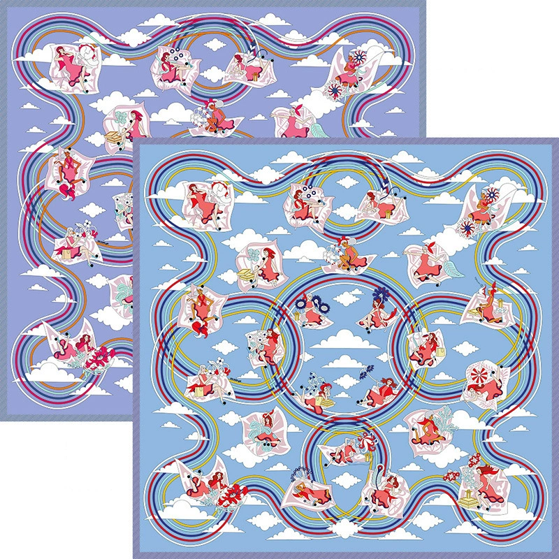 Double-sided Custom Scarf, Reversible Silk Design, Customizable Colors & Materials
