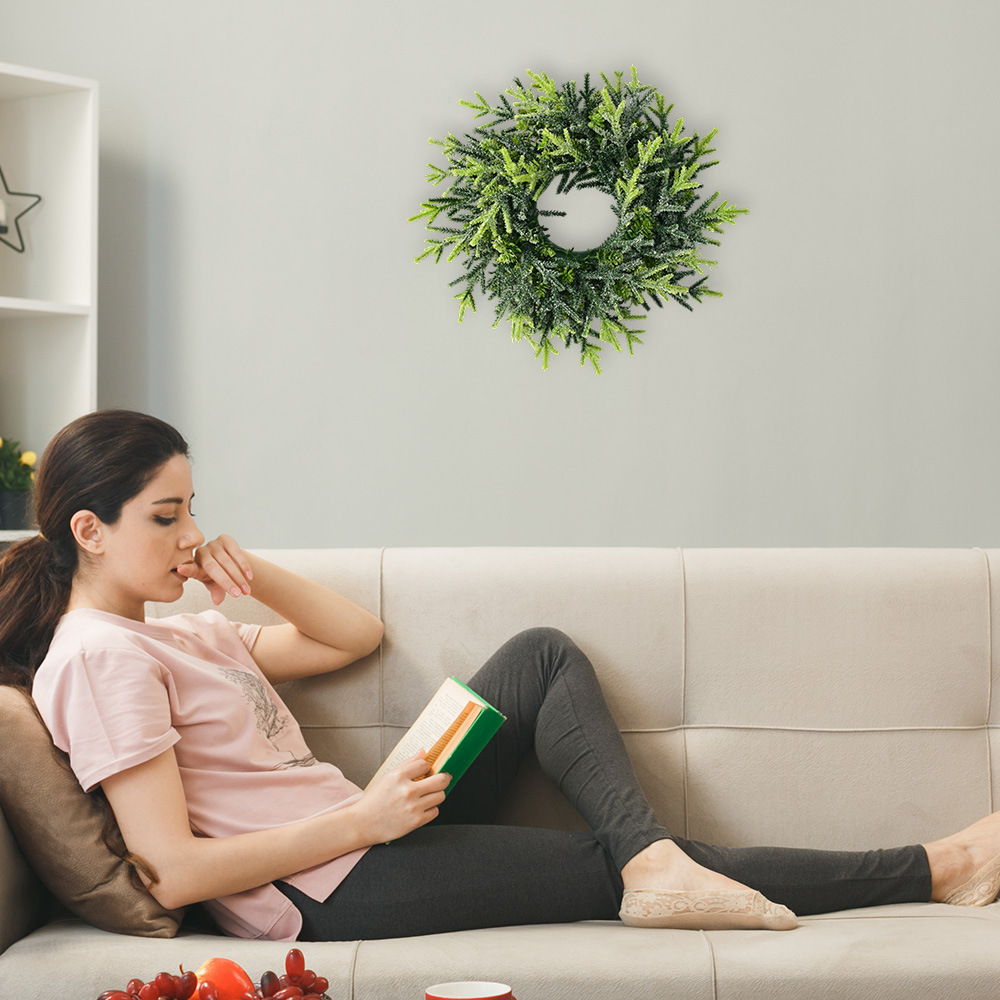 2025 Amazonas transfronterizas rama de cedro vela guirlanda de flores decoración de mesa de navidad del restaurante accesorios de fotografía