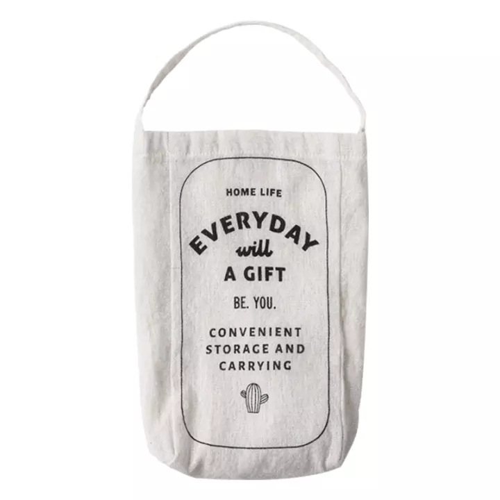 厂家定制下开口棉帆布垃圾袋收纳手提袋可定制方便实用棉布手提袋