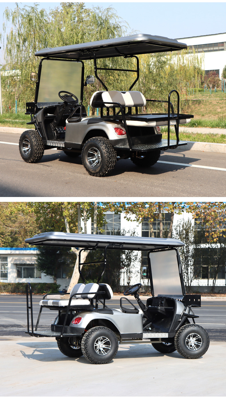 Electric Golf Cart 4-Seater Sightseeing Car Hotel Scenic Spot Playground Tourist Swing Car Property Viewing Car