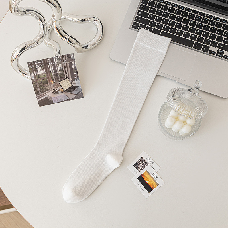 [확장 송아지 양말] 화이트