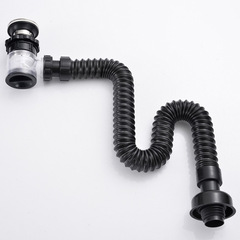 Integrated stainless steel face basin sink with flip-up seven-letter drain pipe drainage accessory