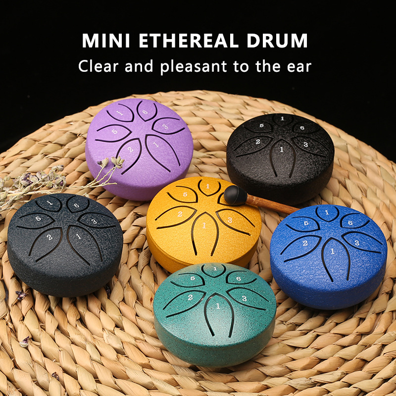 Mini Void Drum 3-inch 6-tone Steel Tongue Drum Void Drum For