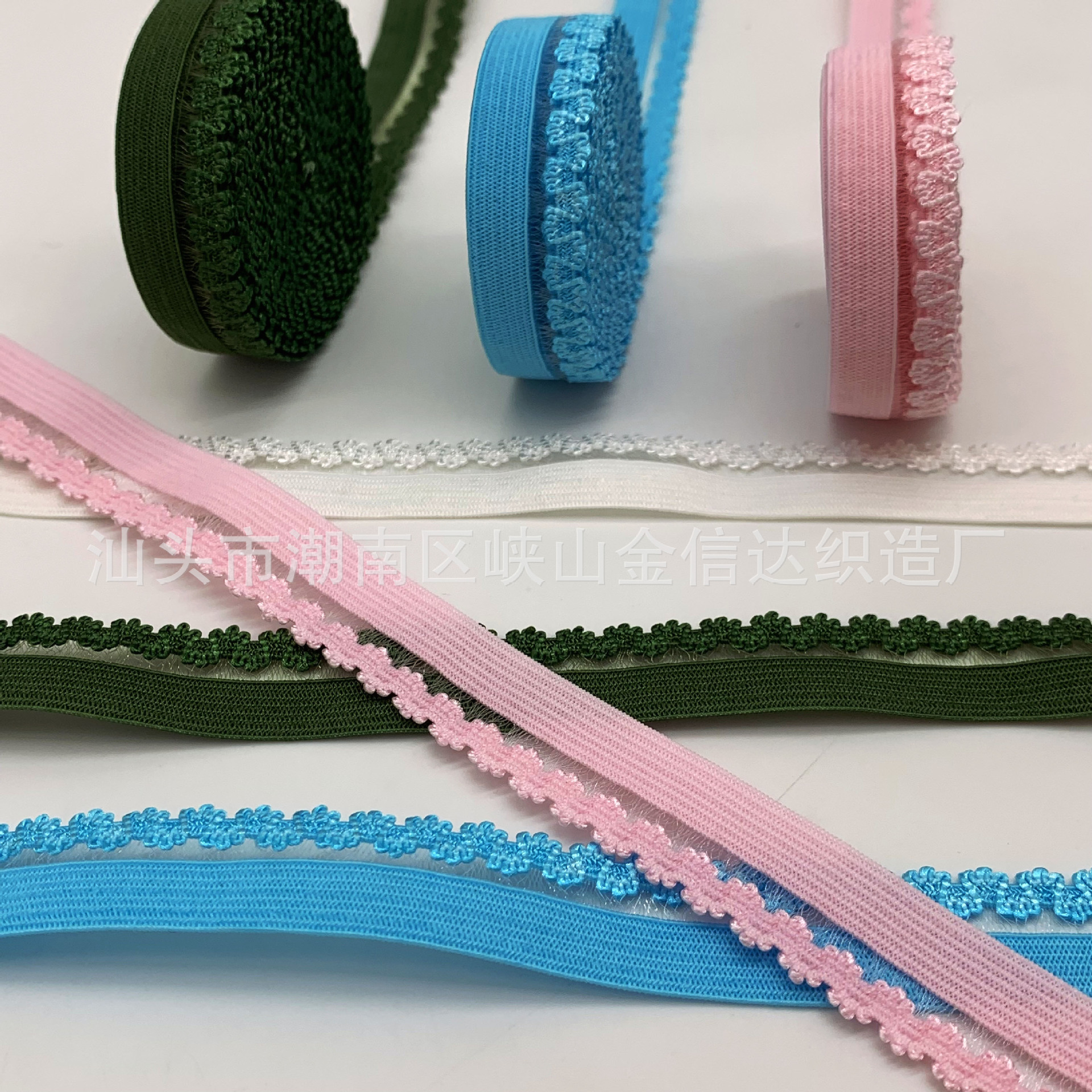 16mm鱼丝松紧带皇冠边牙边弹力sjd锦纶16mm芽子服装辅料包边