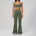 7028 bra + 7028-2 wide-leg pants - smoke green