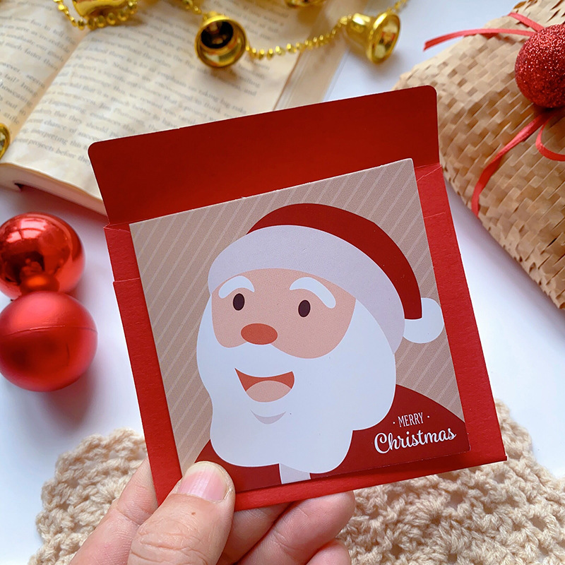 クリスマスグリーティングカード封筒クリスマスギフトボックスカードビジネス祝日感謝祝福はがきins風感謝カード|undefined