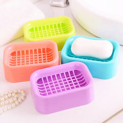 日式雙層網格瀝水肥皂盒家用浴室創意皂架簡約衛生間香皂盒托盤