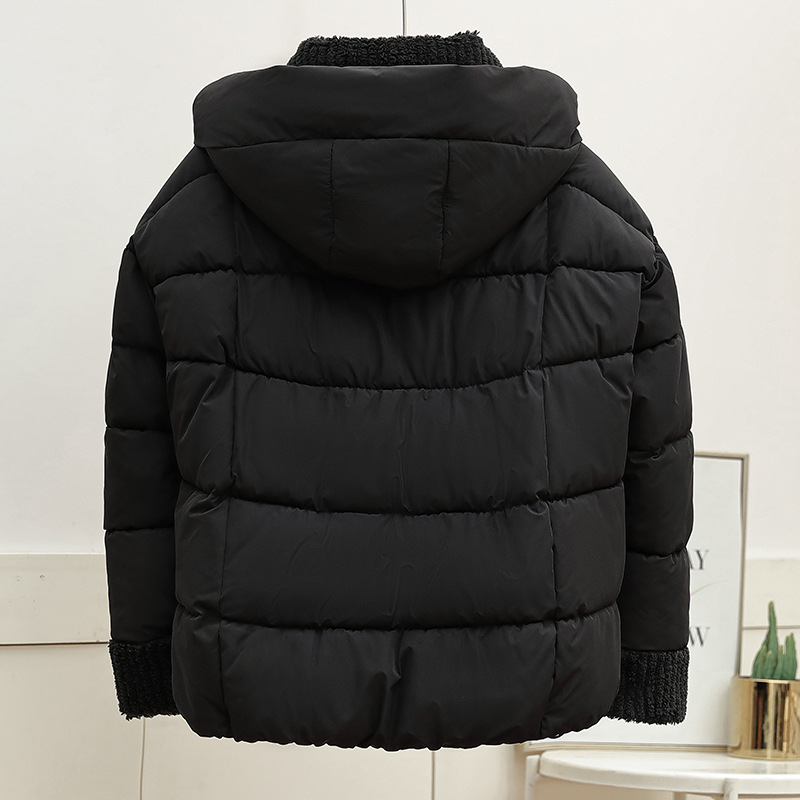 Moda europea y americana con capuchón de algodón para mujeres 2025 invierno nuevo tipo de ropa de pan suelta de algodón chaqueta de algodón gruesa image 4