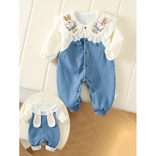 S 17257 Rabbit Collar Baby Romper �Ì������I�B�w���¿羳