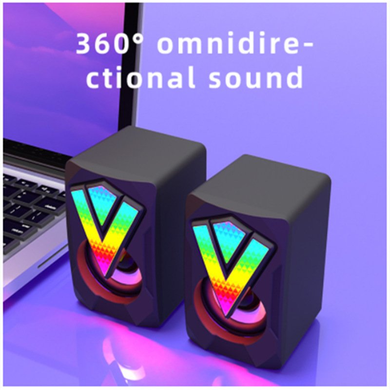 クロスボーダーk2039コンピュータ小型音響rgb発光スピーカーデスクトップノートデスクトップミニマルチメディアオーディオ|undefined