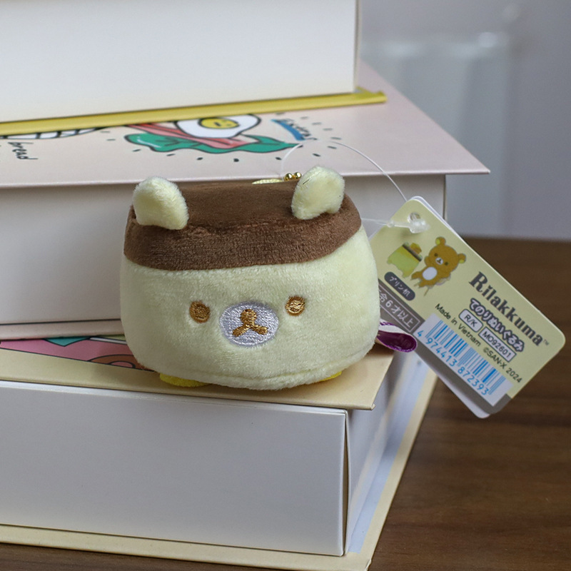日系リラックマ20周年デパート店長ストラップ人形かわいい熊ミニぬいぐるみリュックサック飾り