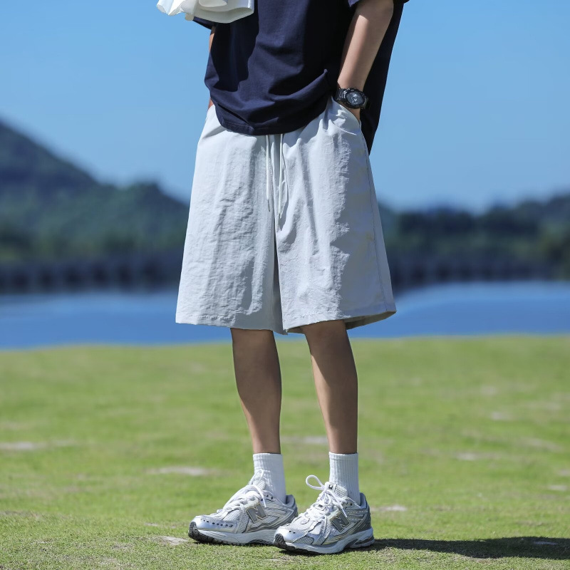 New summer American style men's shorts, trendy brand, thin design, unique style, loose fit, plus size, sporty casual five-point pants