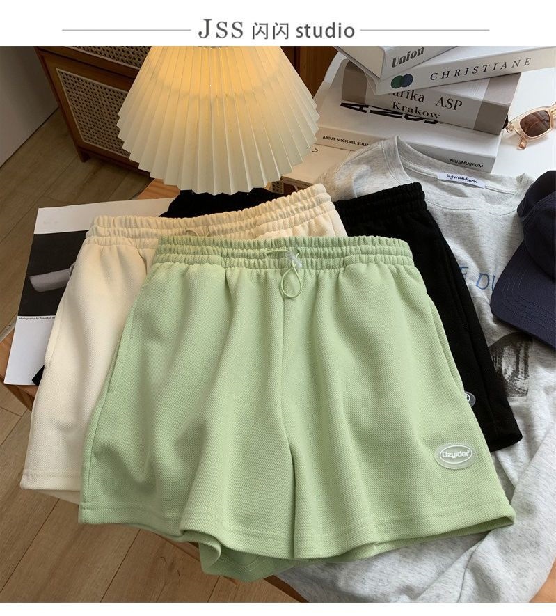 Women's Lightweight Loose-Fit Casual Shorts - Stretchy Polyester Athletic Lounge Shorts For Home, Exercise, And Daily Wear, Gray, Black, Green, Beige_ecoleips.com