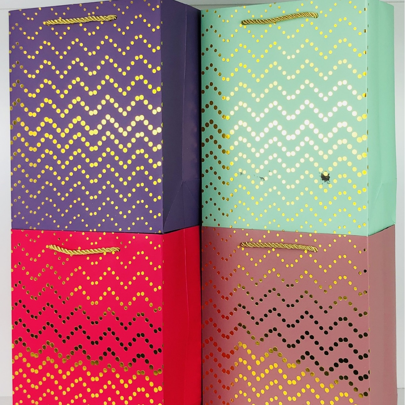 现货单色烫金系列手提袋礼品袋购物袋跨境专供