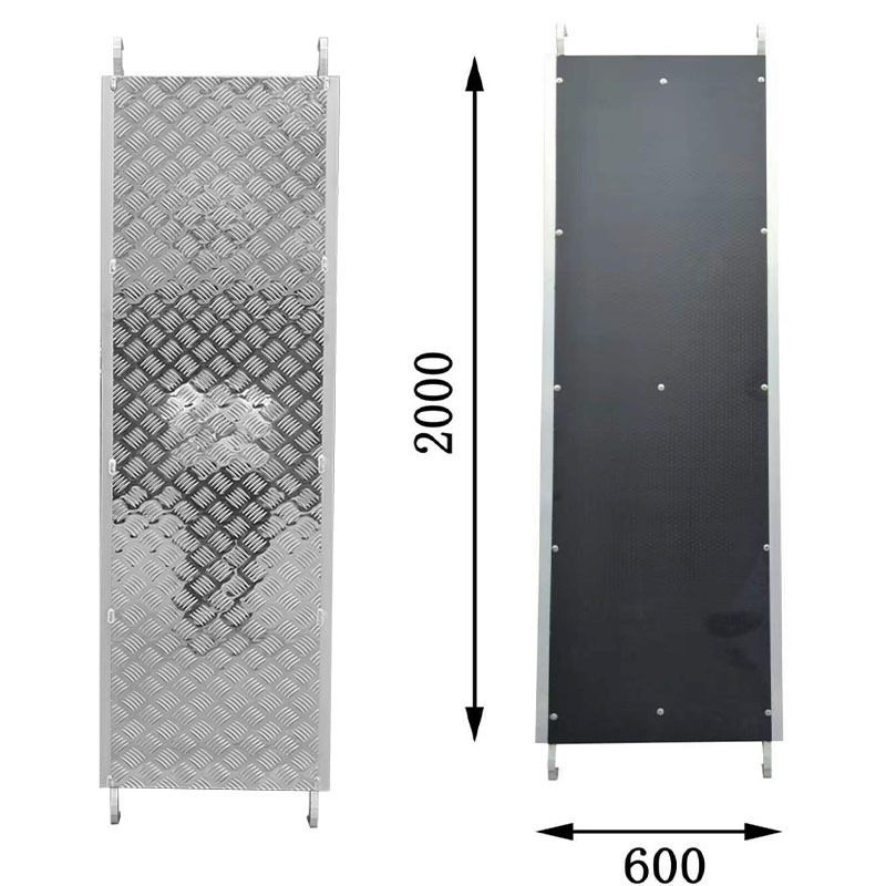 建筑站人铝脚手架跳板脚踩板铝合金木板踏板铝合金平台板开门板
