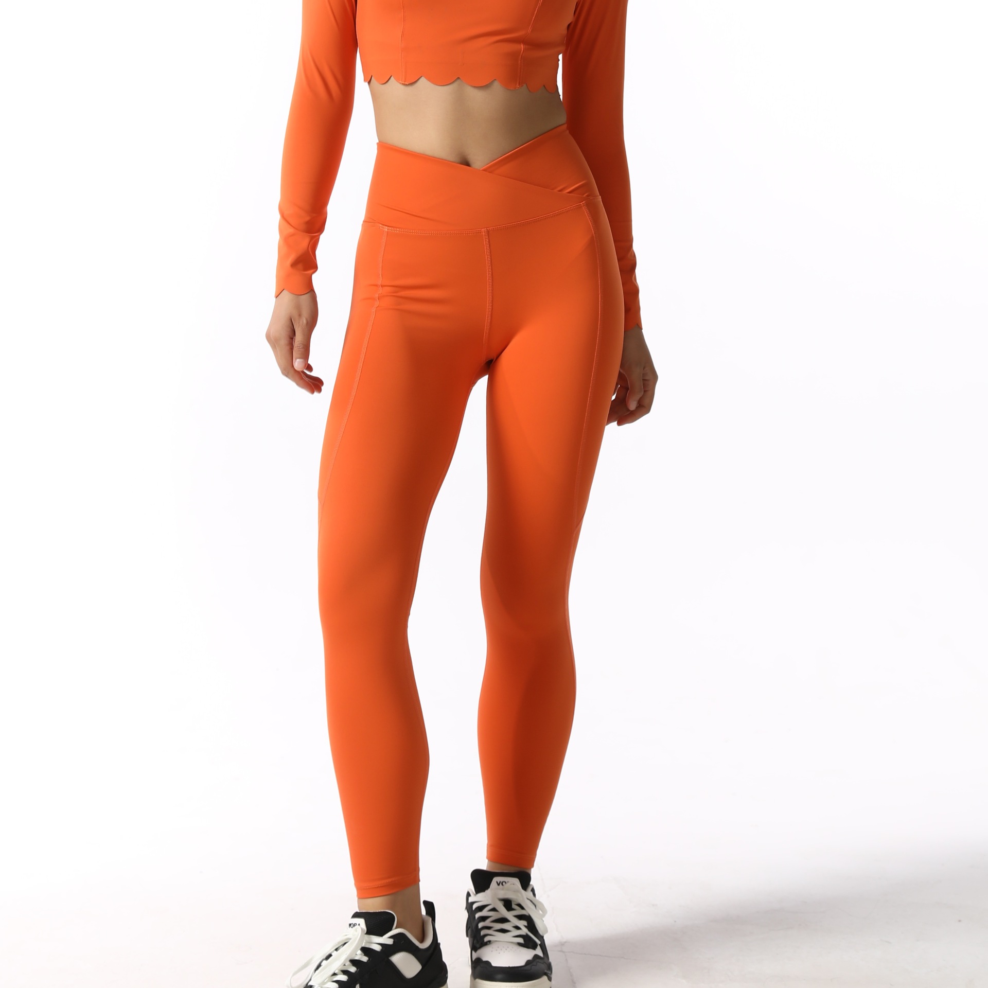 Otoño y invierno de mujer Pantalones de tiburón de cintura alta entrenamiento de pilates ajustado rápido secado elevación de cadera abdominal grande pantalones de tiburón