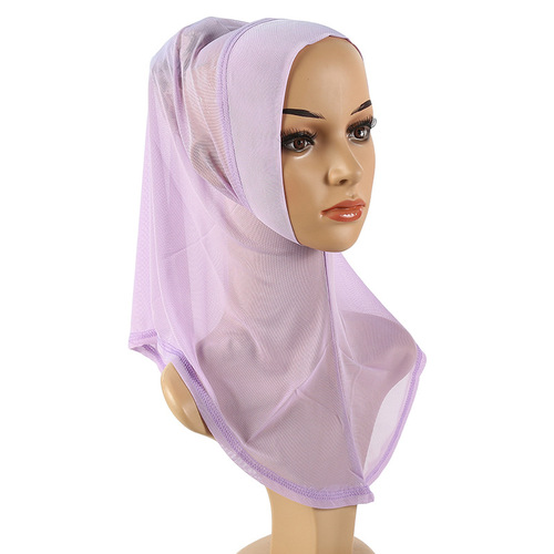 Cross-border online plane round-mouth base cap solid color hooded Hui Muslim Malaysia hoodie simple versatile headscarf for women