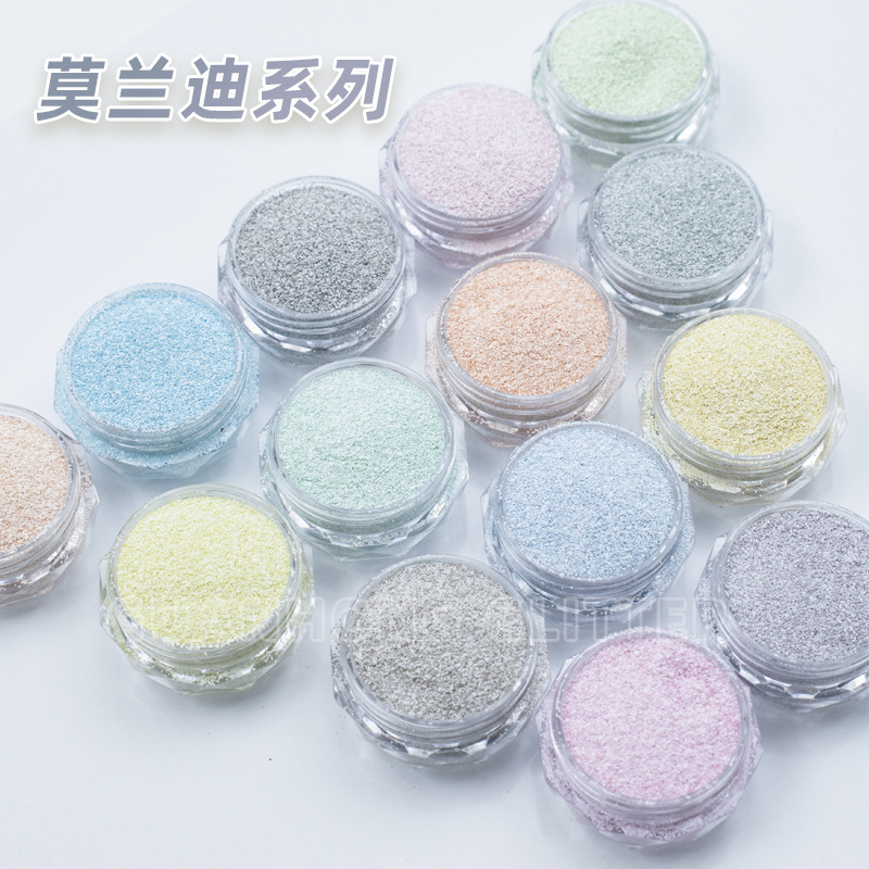 New Morandi series matte mist art paint glitter nail hair powder epoxy handmade diy glitter powder