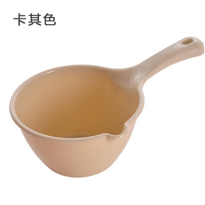 Cuchara de cocina casera no se rompe, cuchara de plástico de mango largo, cuchara de lavado de cabello transparente creativa grande