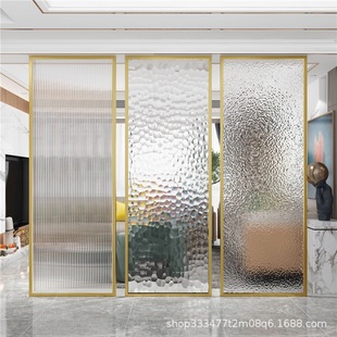 Ultra-White Changhong Tempered Glass Screen Water Ripple Water Cube Graphic Printing Living Room Bathroom Metal Stainless Steel Frame