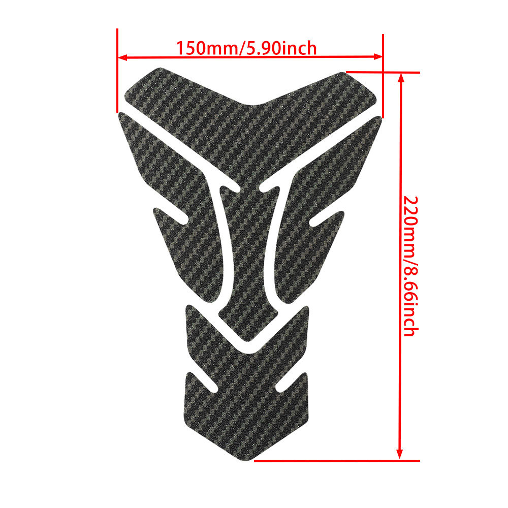 Aplicable a la modificación de la motocicleta, etiqueta adhesiva de protección del tanque de combustible, calcomanía de espina de pescado, etiqueta adhesiva de corrector antideslizante resistente a los arañazos